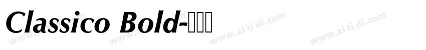 Classico Bold字体转换